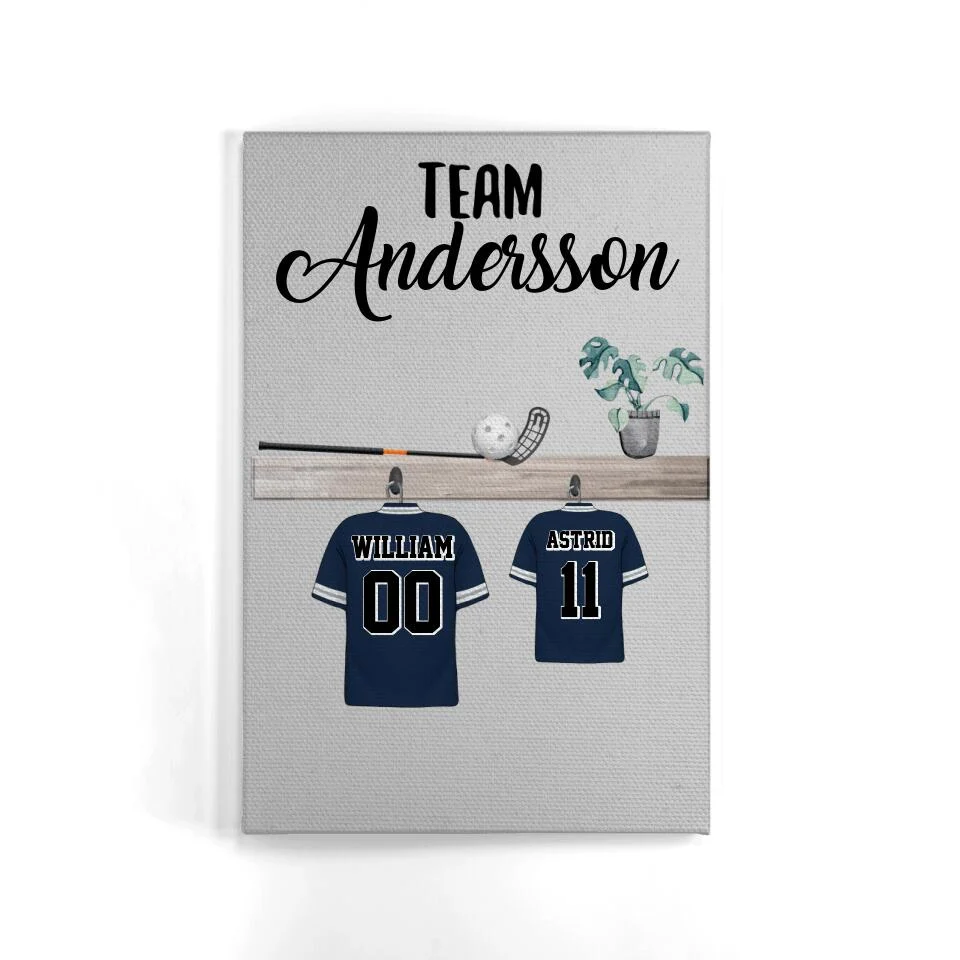 Personlig Kanvas till pappa | Personlig presenter till far | Familj Innebandy Team - Bild 3