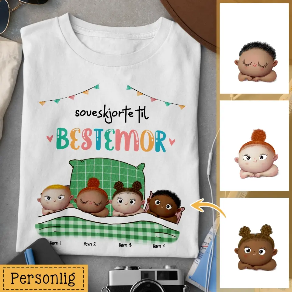 Personlig Mor T skjorte | Tilpasse gave til Bestemor | Soveskjorte til bestemor mor - Bild 4