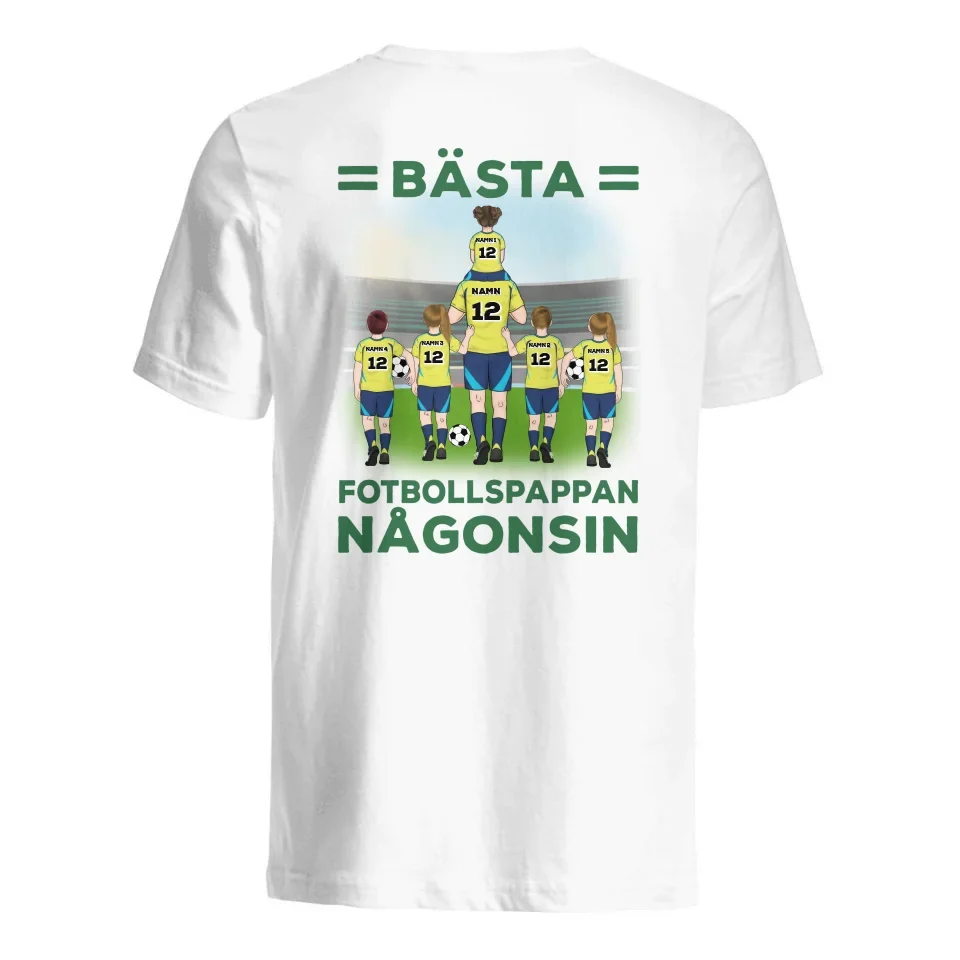 Personlig t-shirt till pappa | Bästa fotbollspappan någonsin