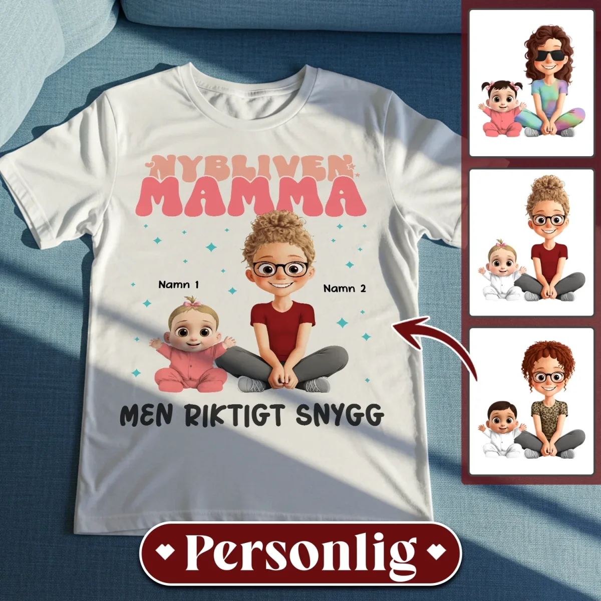 Nybliven mamma men riktigt snygg - Personlig present till Mamma