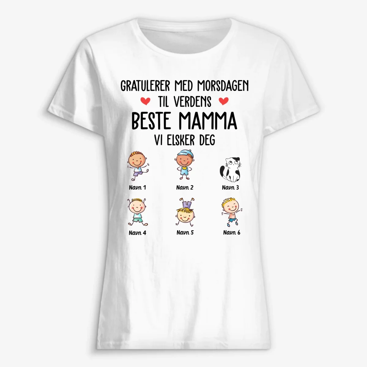 Personlig T-skjorte Gratulerer med morsdagen til verdens beste mamma - Bild 2