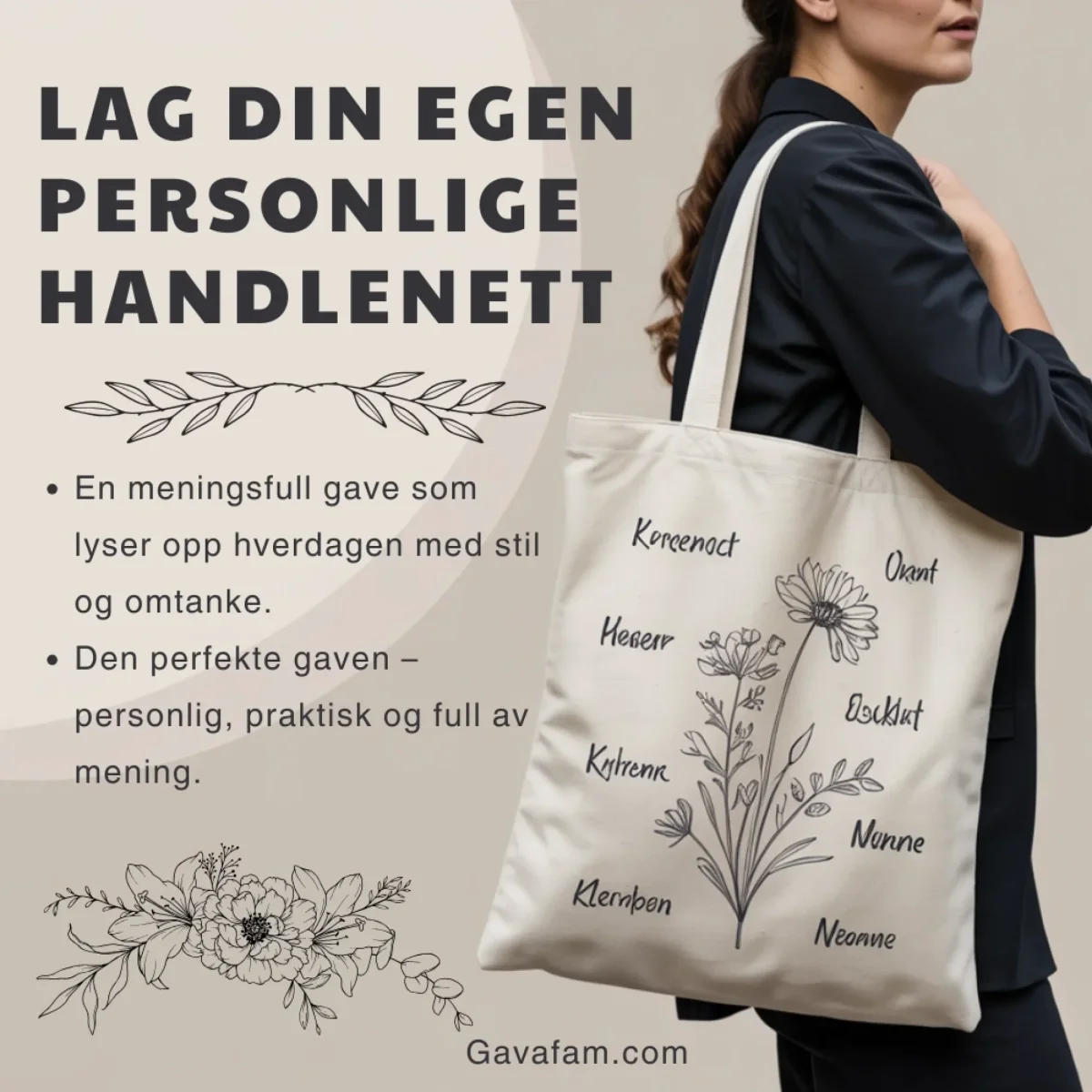 Super Mamma Handlenett – Personlig med Barnas Navn - Bild 7