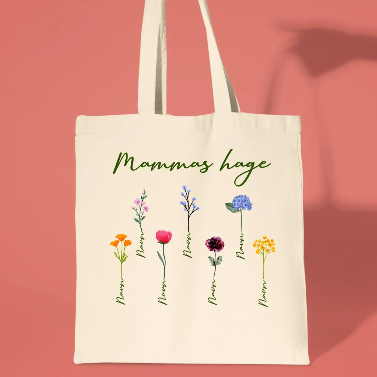 Mammas Hange Handlenett – Personlig Gave til Mamma
