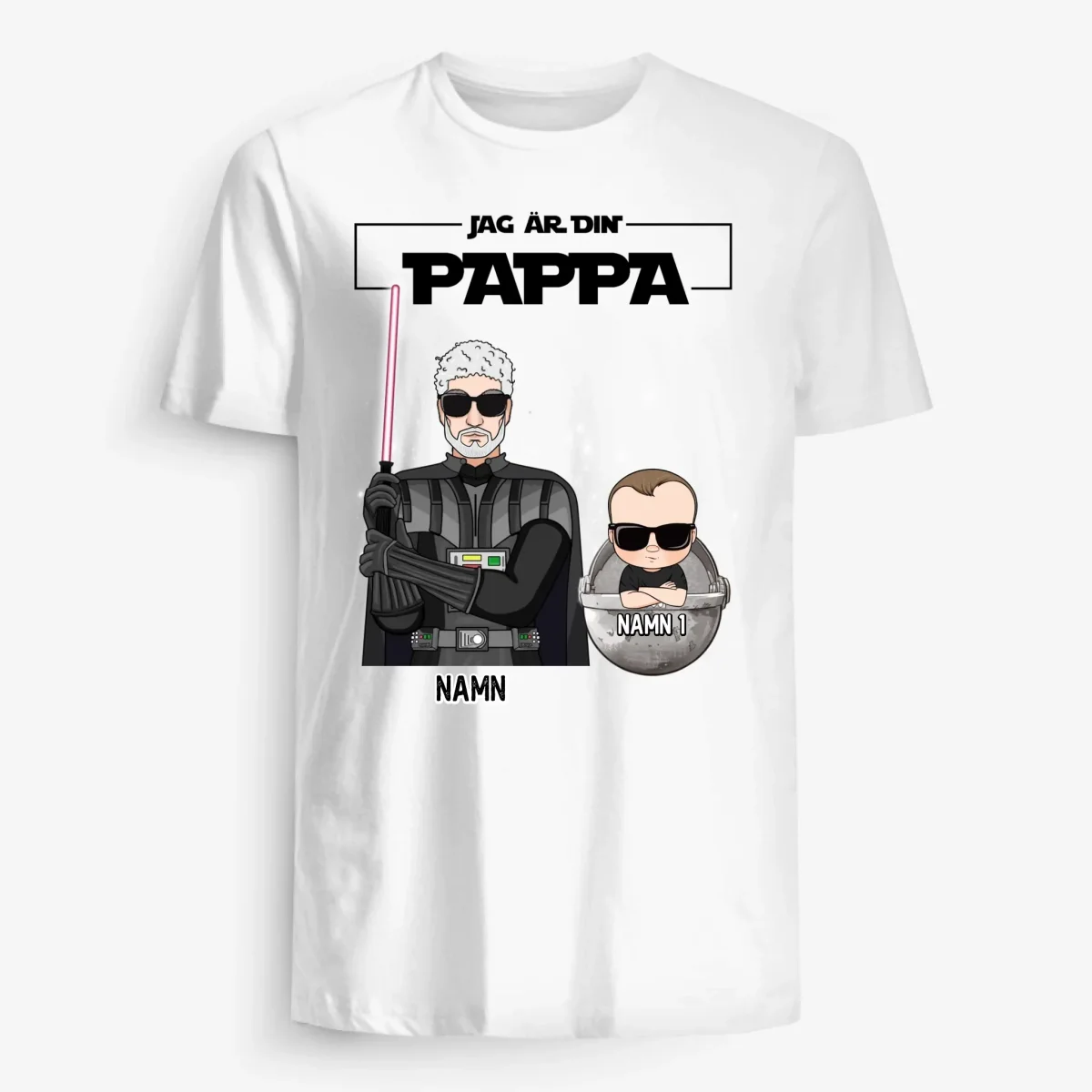 Personlig T skjorte til Pappa | Tilpasse gave til Far | Jeg er din pappa light-versjon