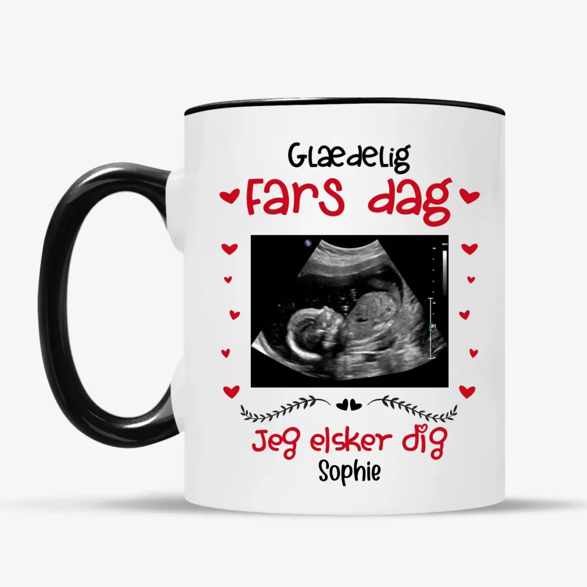 Første fars dag krus med ultralydsfoto
