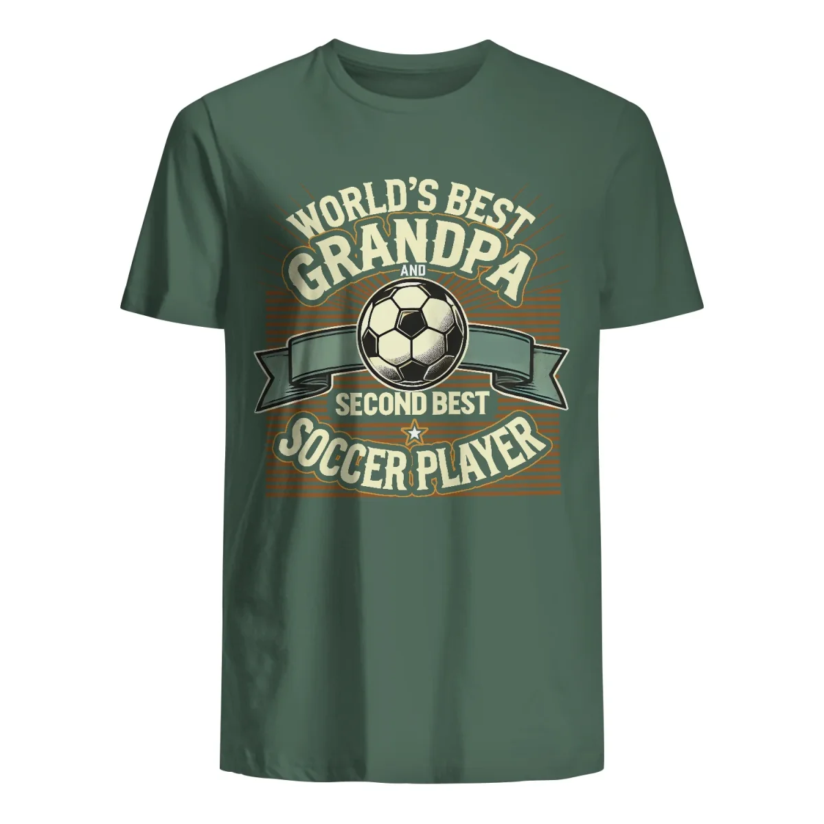 T-shirt for Grandpa - World's best Grandpa and second best soccer player - Bild 3